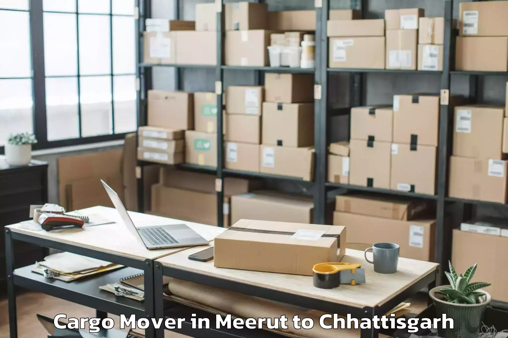 Easy Meerut to Bastar Cargo Mover Booking